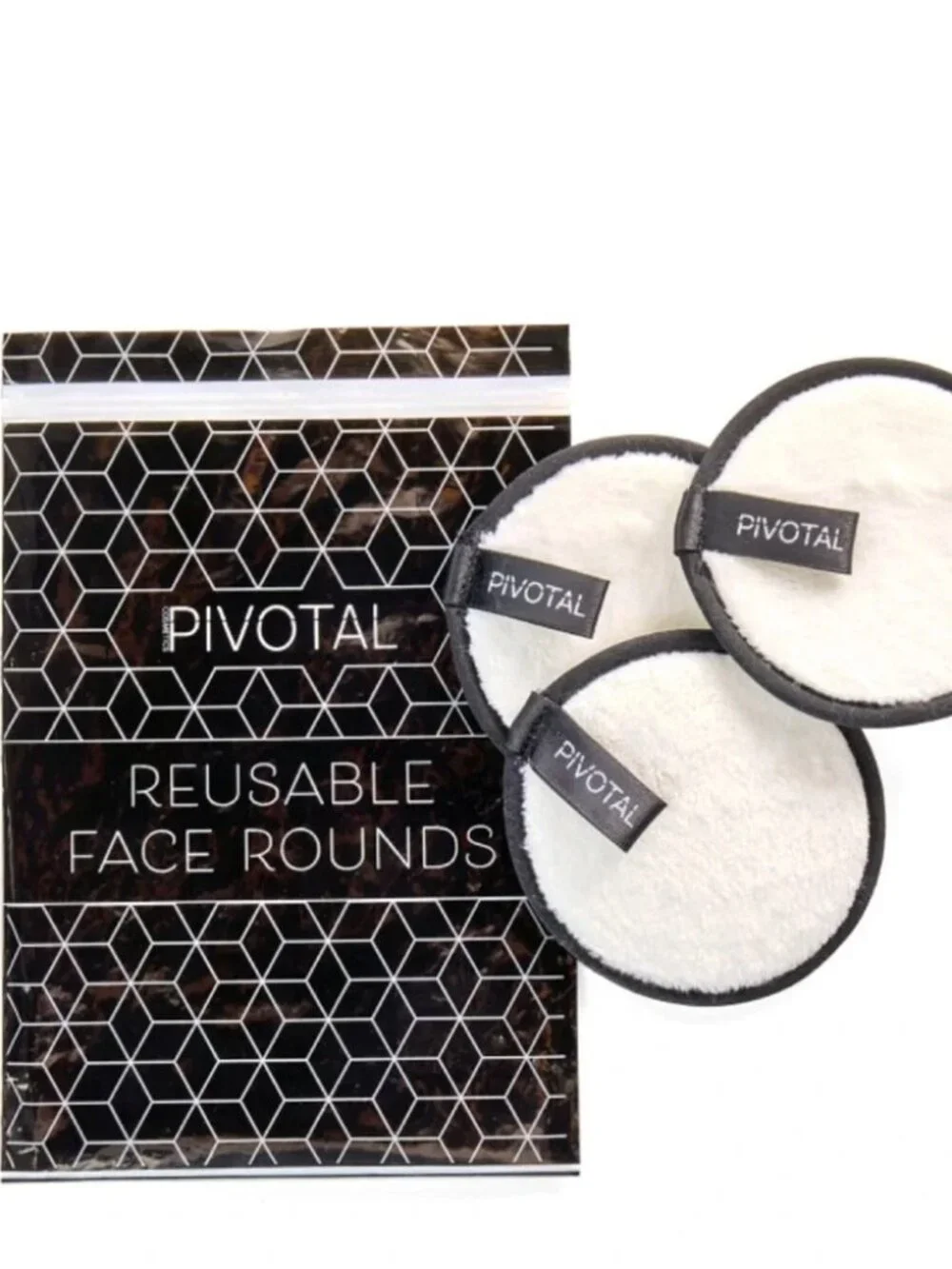 Pivotal Reusable Makeup Remover Face Rounds Pack of 3 Soft & Gentle-NEW